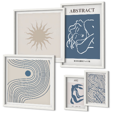 Decorațiune de perete set tablouri Geometrie abstractă elegantă