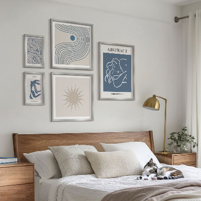 Decorațiune de perete set tablouri Geometrie abstractă elegantă