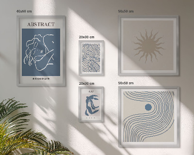 Decorațiune de perete set tablouri Geometrie abstractă elegantă