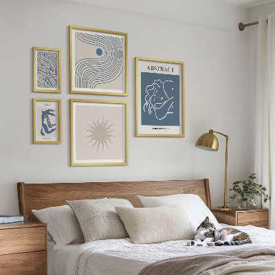 Decorațiune de perete set tablouri Geometrie abstractă elegantă