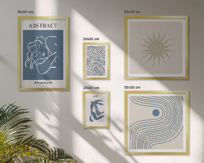 Decorațiune de perete set tablouri Geometrie abstractă elegantă