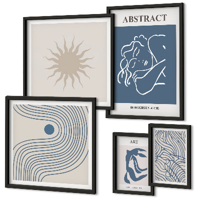 Decorațiune de perete set tablouri Geometrie abstractă elegantă