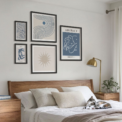 Decorațiune de perete set tablouri Geometrie abstractă elegantă