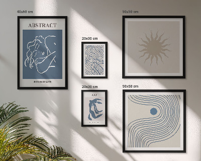 Decorațiune de perete set tablouri Geometrie abstractă elegantă
