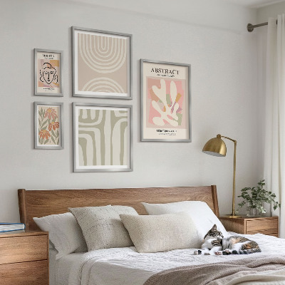 Decorațiune de perete set tablouri Plante abstracte elegante