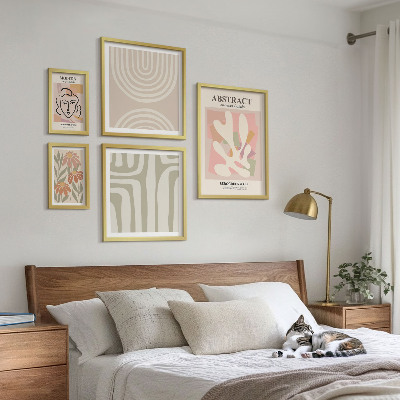 Decorațiune de perete set tablouri Plante abstracte elegante