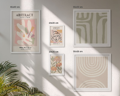 Decorațiune de perete set tablouri Plante abstracte elegante