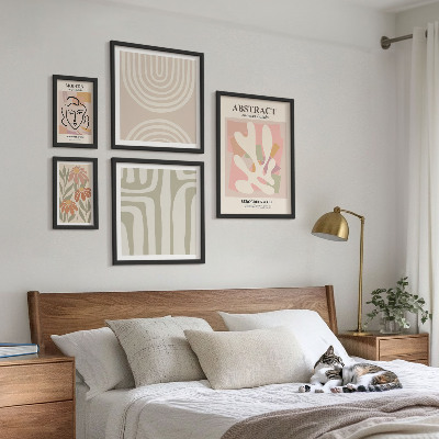 Decorațiune de perete set tablouri Plante abstracte elegante