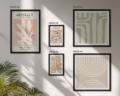 Decorațiune de perete set tablouri Plante abstracte elegante