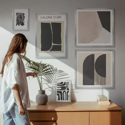 Grafică minimalistă tablou elegant înrămat