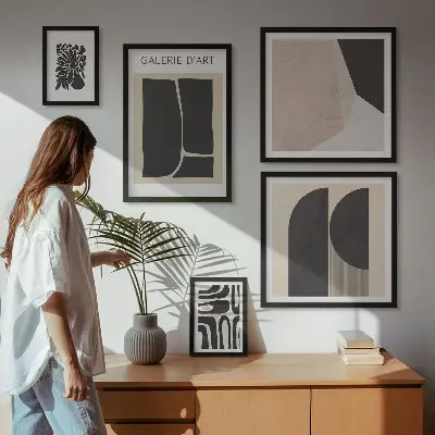 Grafică minimalistă tablou elegant înrămat