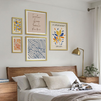 Decorațiune de perete set tablouri Motive florale Inscripții londoneze