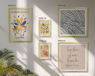 Decorațiune de perete set tablouri Motive florale Inscripții londoneze