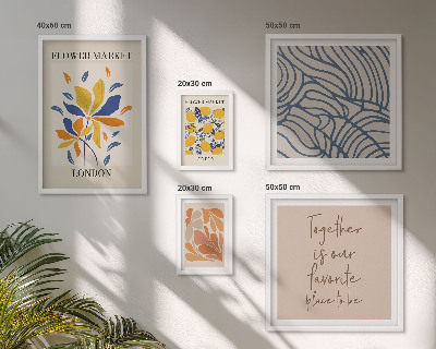 Decorațiune de perete set tablouri Motive florale Inscripții londoneze