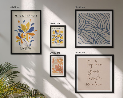 Decorațiune de perete set tablouri Motive florale Inscripții londoneze