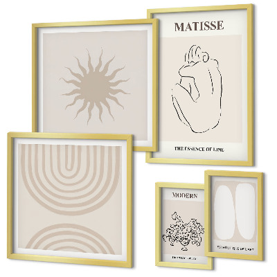 Polyptic înrămat Linii de artă minimalistă