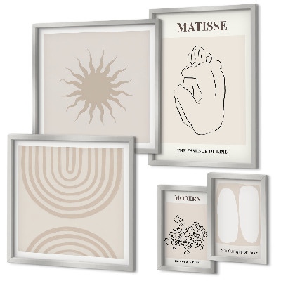 Polyptic înrămat Linii de artă minimalistă