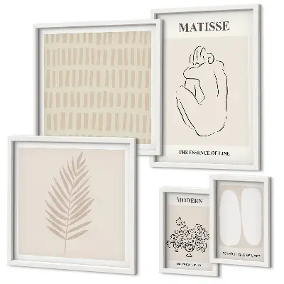 Set tablouri decorative de perete cu forme în stil minimalist