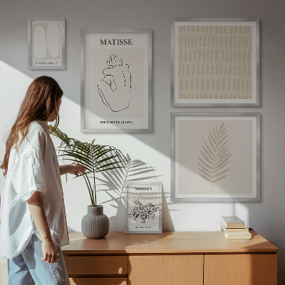 Decorațiune de perete set tablouri Forme în stil minimalist