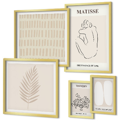 Decorațiune de perete set tablouri Forme în stil minimalist