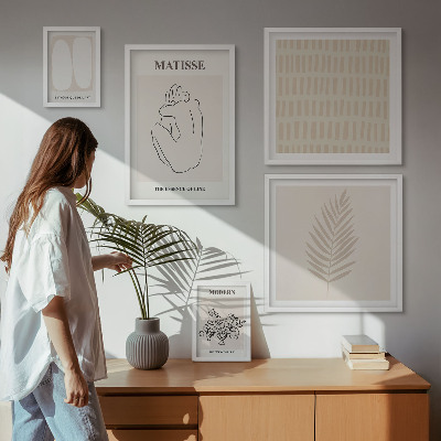Decorațiune de perete set tablouri Forme în stil minimalist