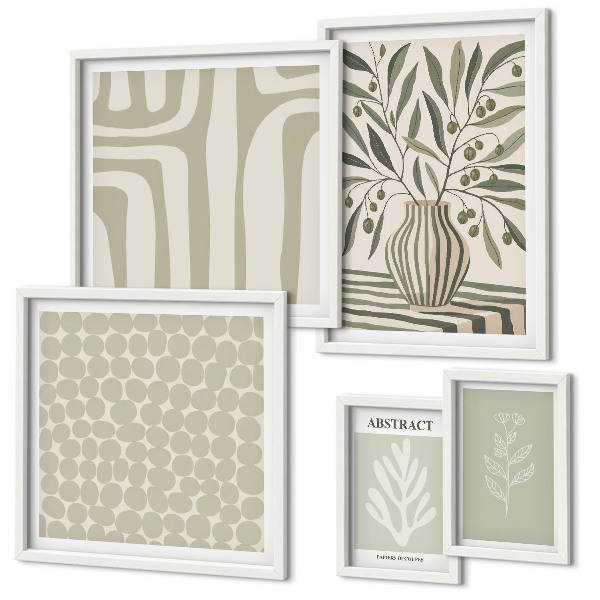 Polyptic înrămat Modele vegetale scandinave