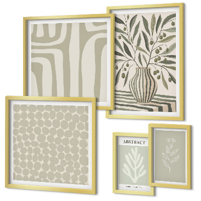 Polyptic înrămat Modele vegetale scandinave