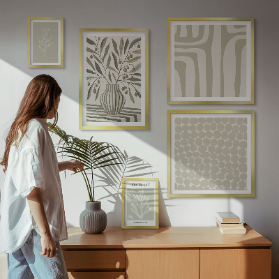 Polyptic înrămat Modele vegetale scandinave