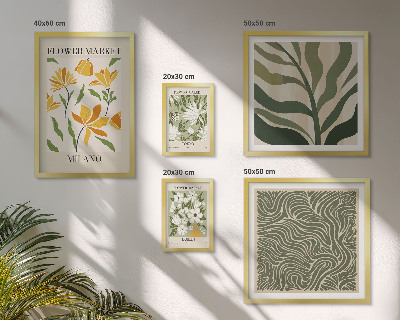 Decorațiune de perete set tablouri Motive vegetale moderne