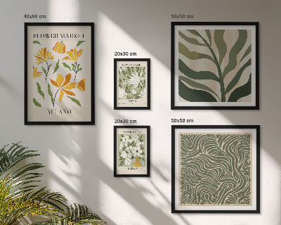 Decorațiune de perete set tablouri Motive vegetale moderne