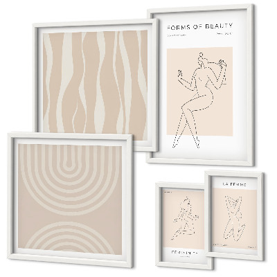Decorațiune de perete set tablouri Forme minimaliste ale frumuseții