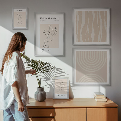 Decorațiune de perete set tablouri Forme minimaliste ale frumuseții