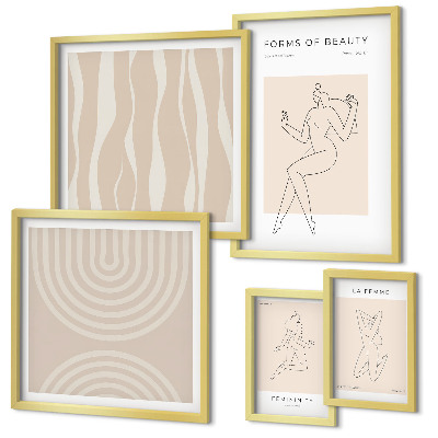 Decorațiune de perete set tablouri Forme minimaliste ale frumuseții