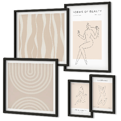 Decorațiune de perete set tablouri Forme minimaliste ale frumuseții