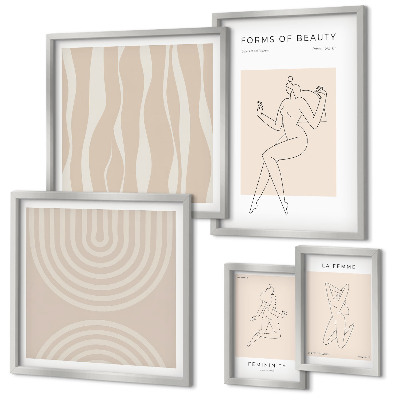 Decorațiune de perete set tablouri Forme minimaliste ale frumuseții