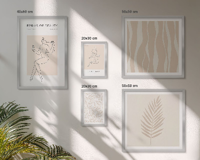 Polyptic înrămat Grafică elegantă cu femei și plante