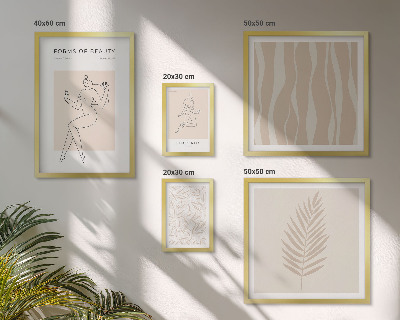 Polyptic înrămat Grafică elegantă cu femei și plante