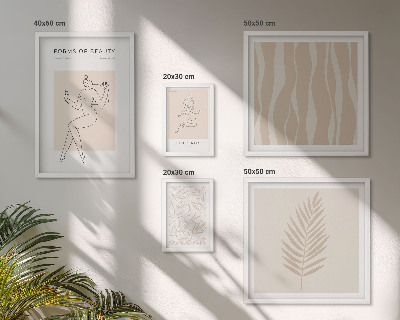 Polyptic înrămat Grafică elegantă cu femei și plante