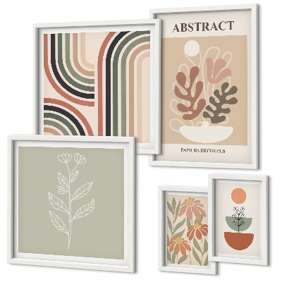 Decorațiune de perete set tablouri Abstracțiuni elegante ale plantelor