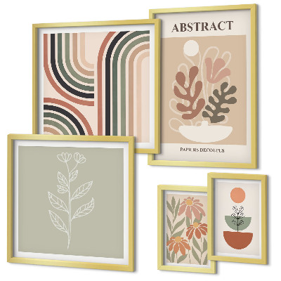 Decorațiune de perete set tablouri Abstracțiuni elegante ale plantelor