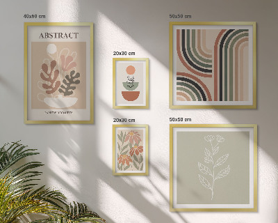Decorațiune de perete set tablouri Abstracțiuni elegante ale plantelor