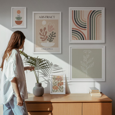 Decorațiune de perete set tablouri Abstracțiuni elegante ale plantelor