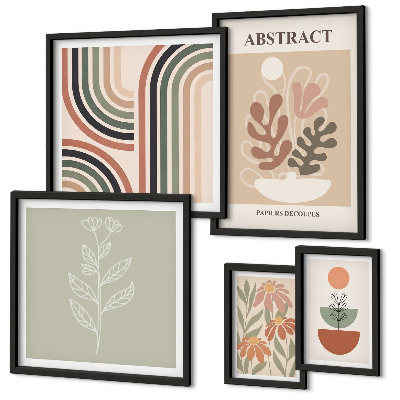 Decorațiune de perete set tablouri Abstracțiuni elegante ale plantelor