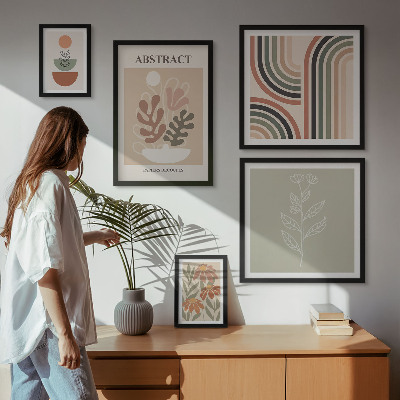 Decorațiune de perete set tablouri Abstracțiuni elegante ale plantelor