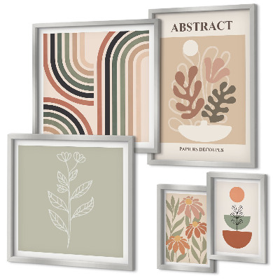Decorațiune de perete set tablouri Abstracțiuni elegante ale plantelor