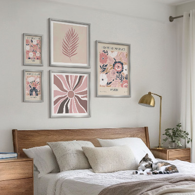Decorațiune de perete set tablouri Piețele de flori în stil boho