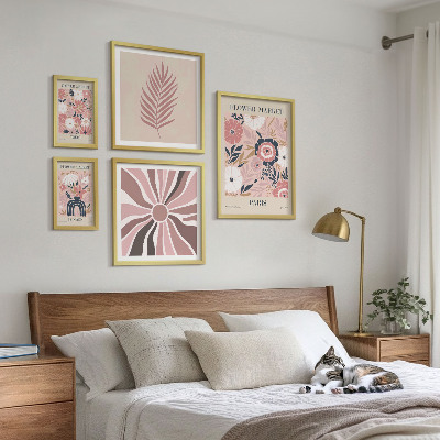 Decorațiune de perete set tablouri Piețele de flori în stil boho