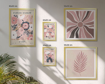 Decorațiune de perete set tablouri Piețele de flori în stil boho
