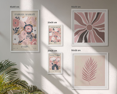 Decorațiune de perete set tablouri Piețele de flori în stil boho