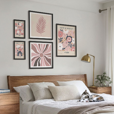 Decorațiune de perete set tablouri Piețele de flori în stil boho